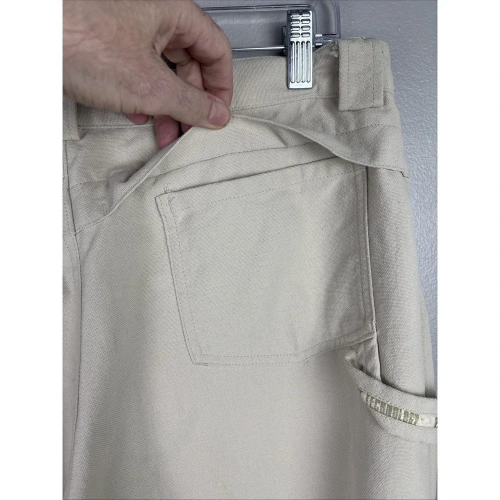 North‎ Face Size 38 Tan Pants Cargo Pocket Hook Loop Tekwear Technology Heavy